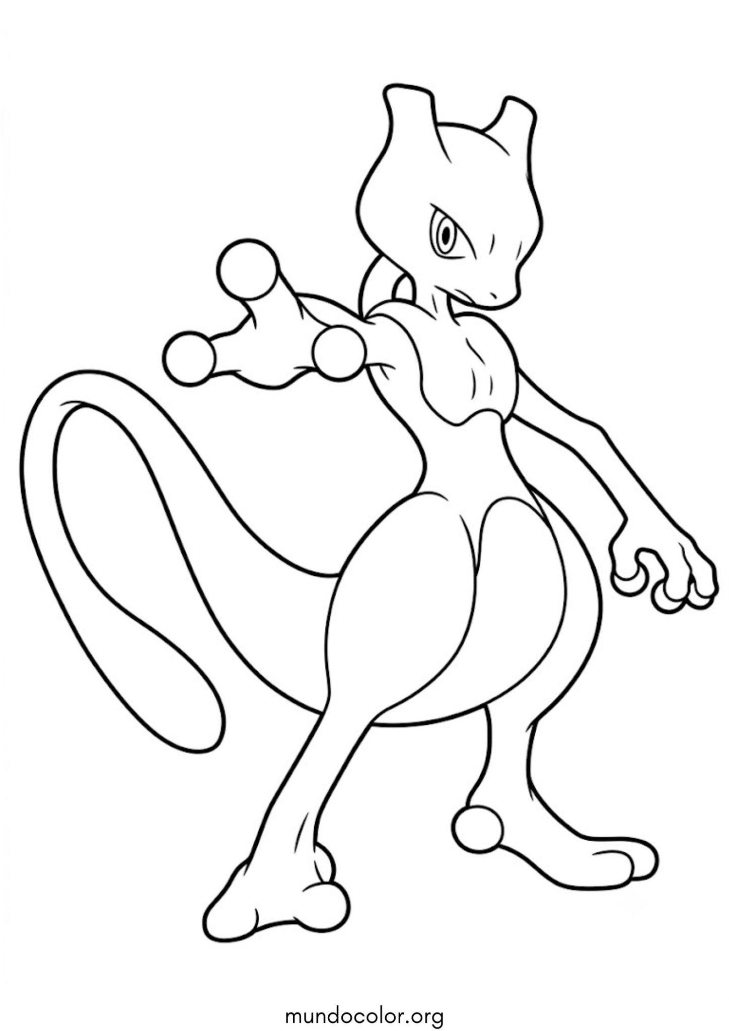 Dibujo de El Pokémon Mewtwo para colorear