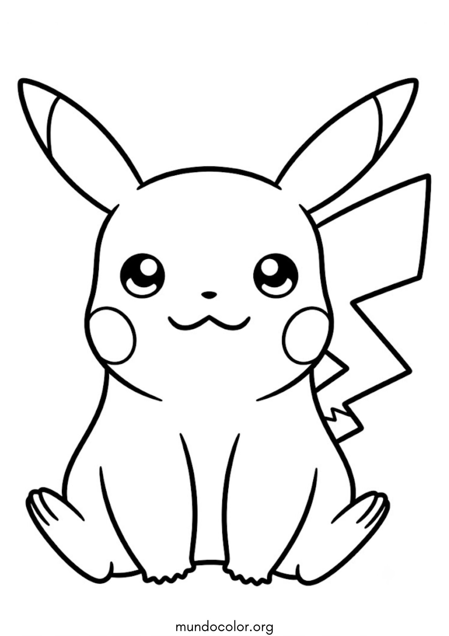 Dibujo de El Pokémon Pikachu para colorear