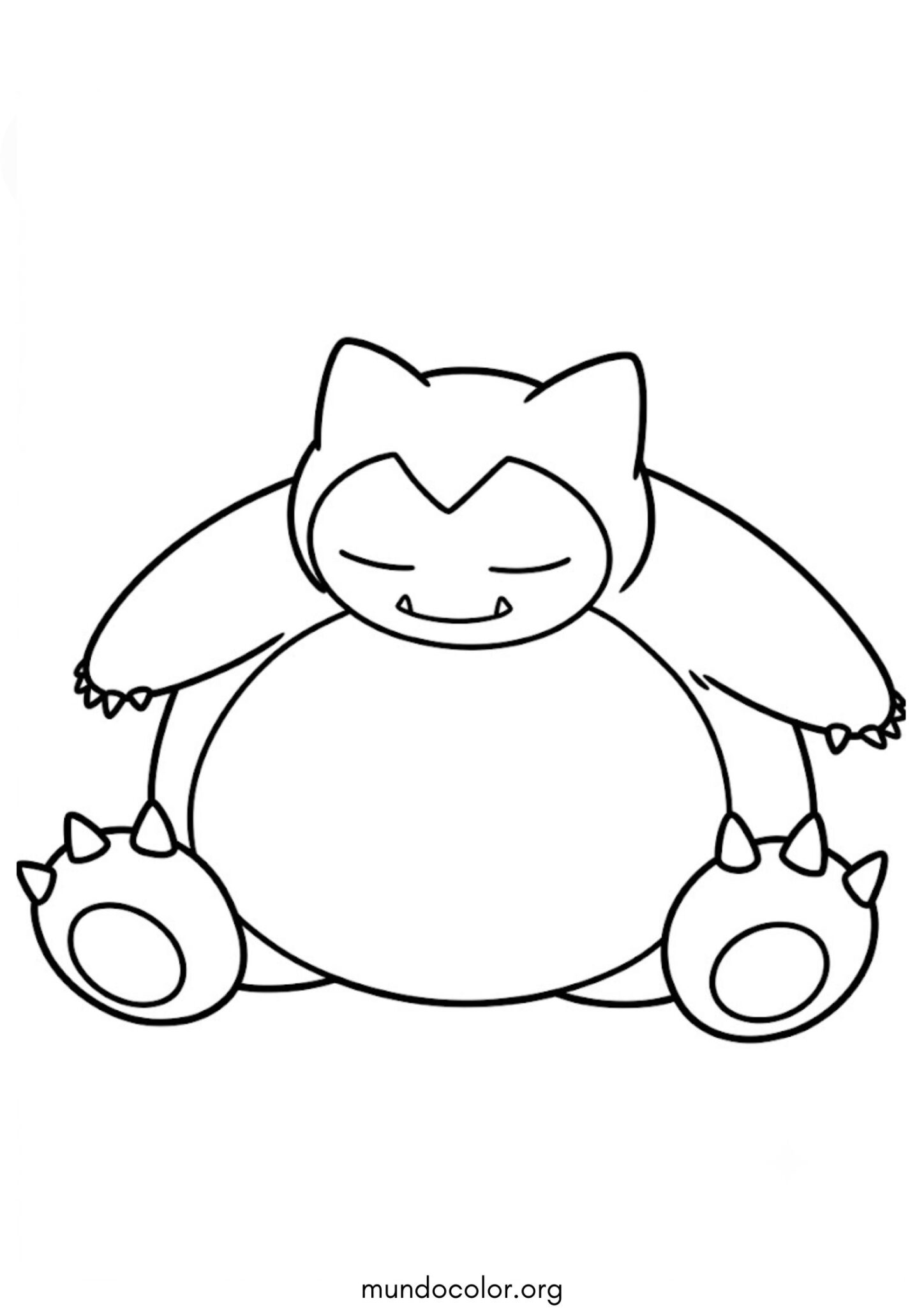 Dibujo de El Pokémon Snorlax para colorear
