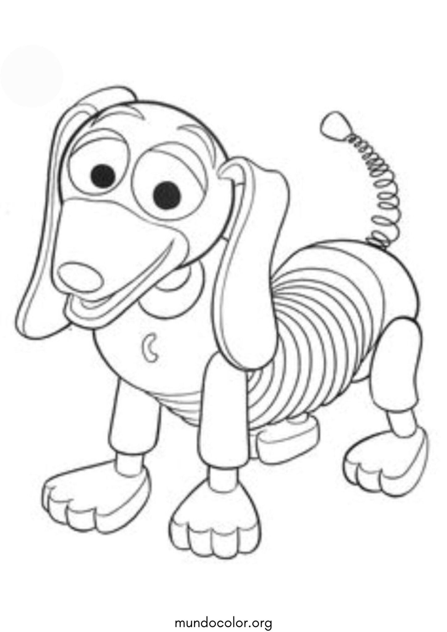Dibujo de El perro Slinky (Toy Story) para imprimir Dibujo de El perro Slinky (Toy Story) para colorear