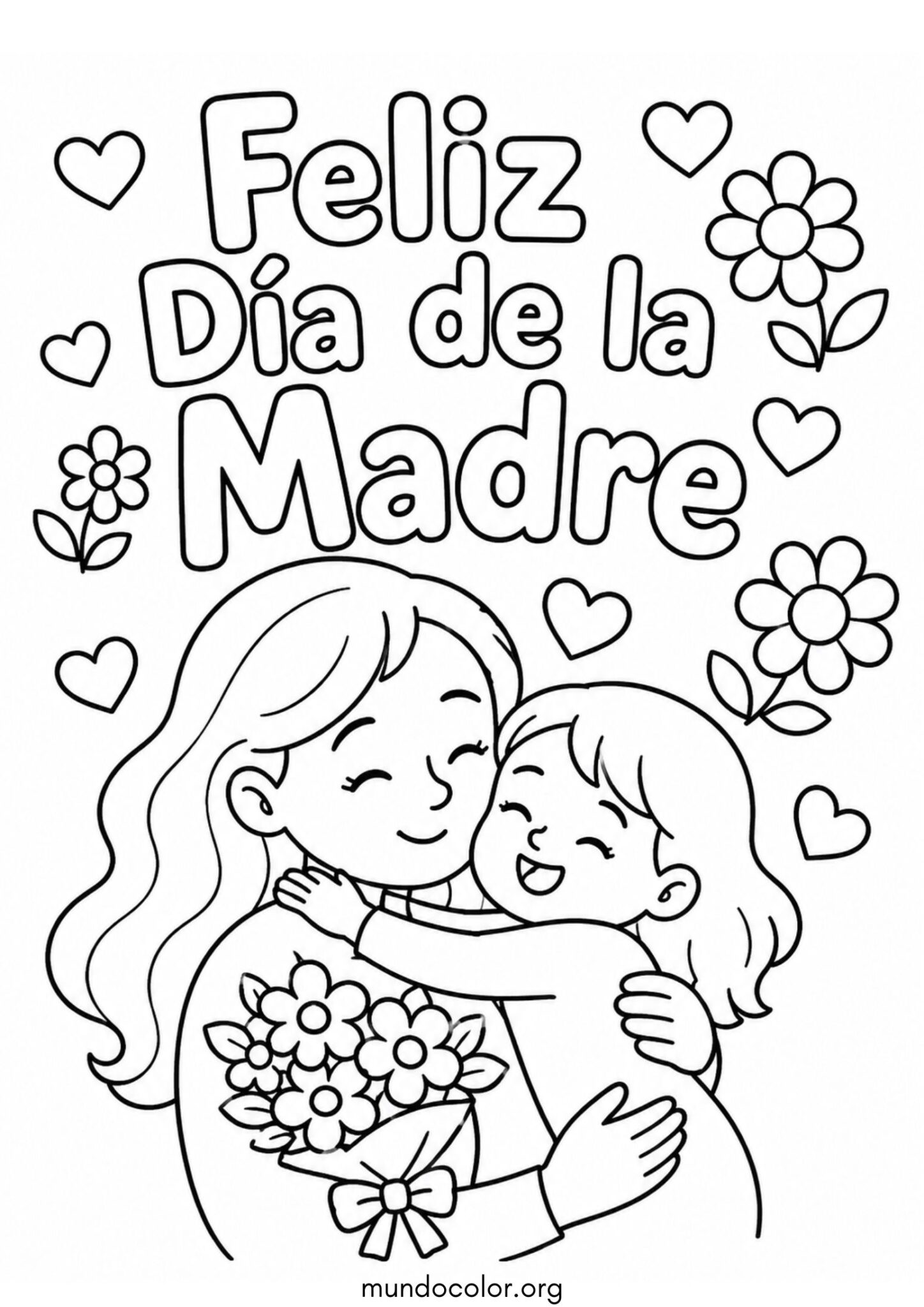 Dibujo de Feliz Día de la Madre para colorear