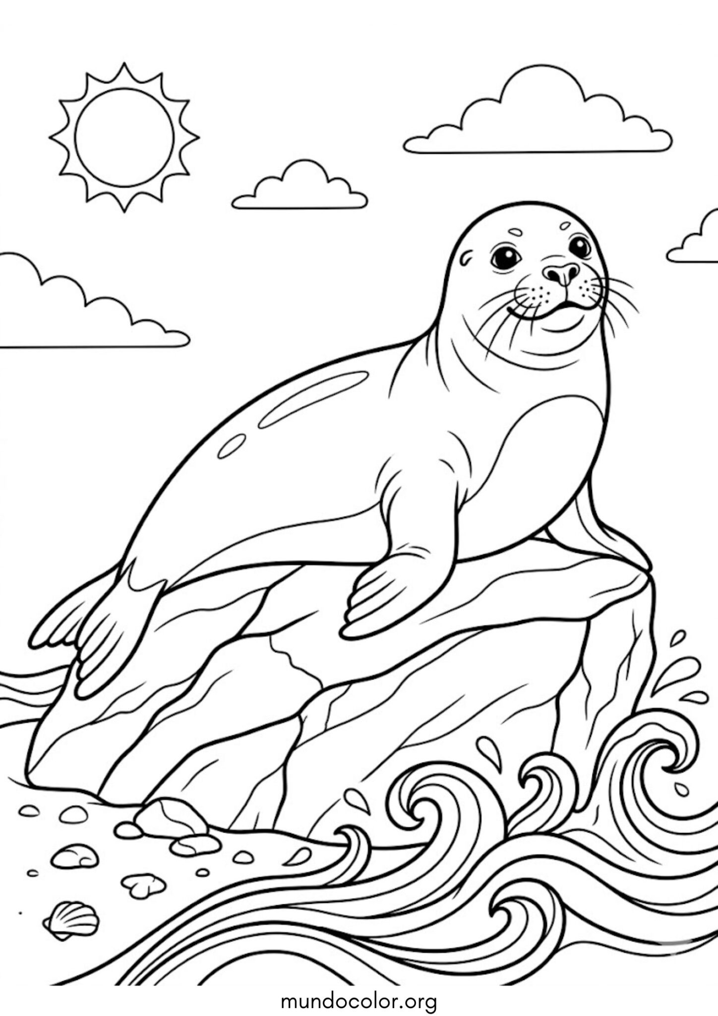 Dibujo de Foca para colorear