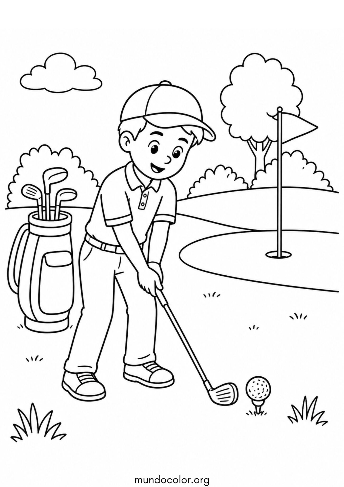 Dibujo de Golf para colorear