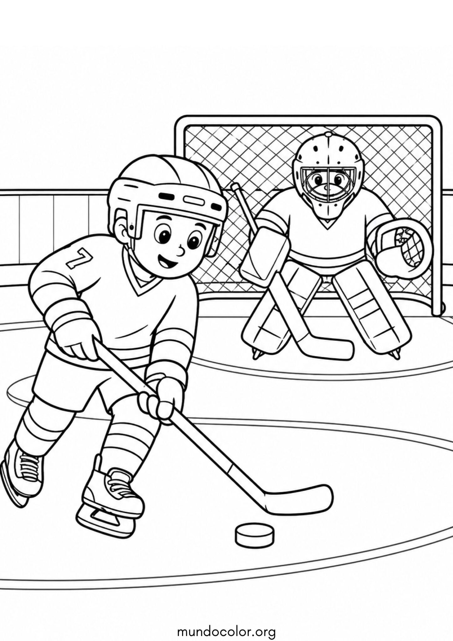 Dibujo de Hockey para colorear