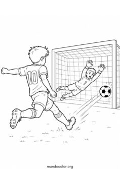 Jugador metiendo un gol