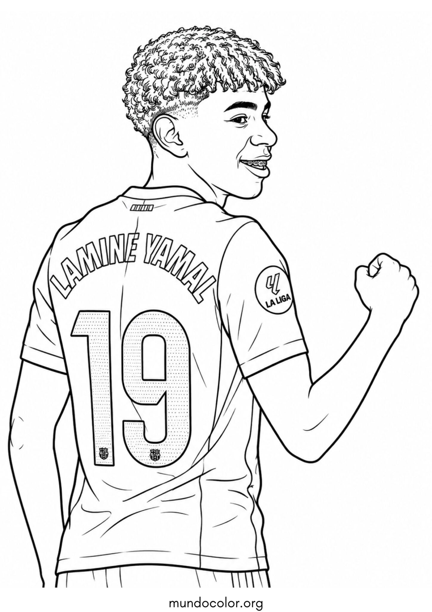 Dibujo de Lamine Yamal para colorear