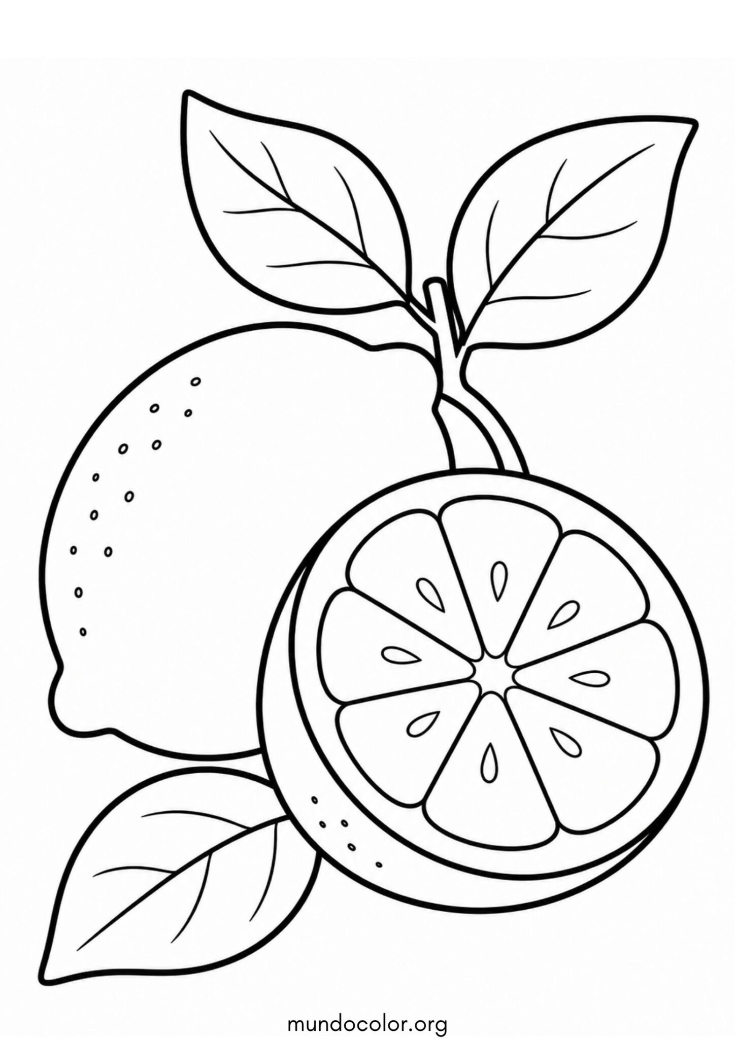 Dibujo de Limón 🍋 para colorear