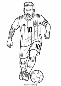 Lionel Messi para colorear