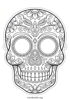 Máscara de calavera para recortar