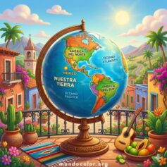 Mapamundi para Colorear 🌍 Dibujos del Mundo y la Paz Gratis PDF y A4