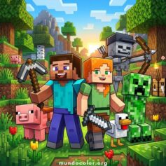 Dibujos de Minecraft para Colorear – Gratis en PDF e Imprimir en A4