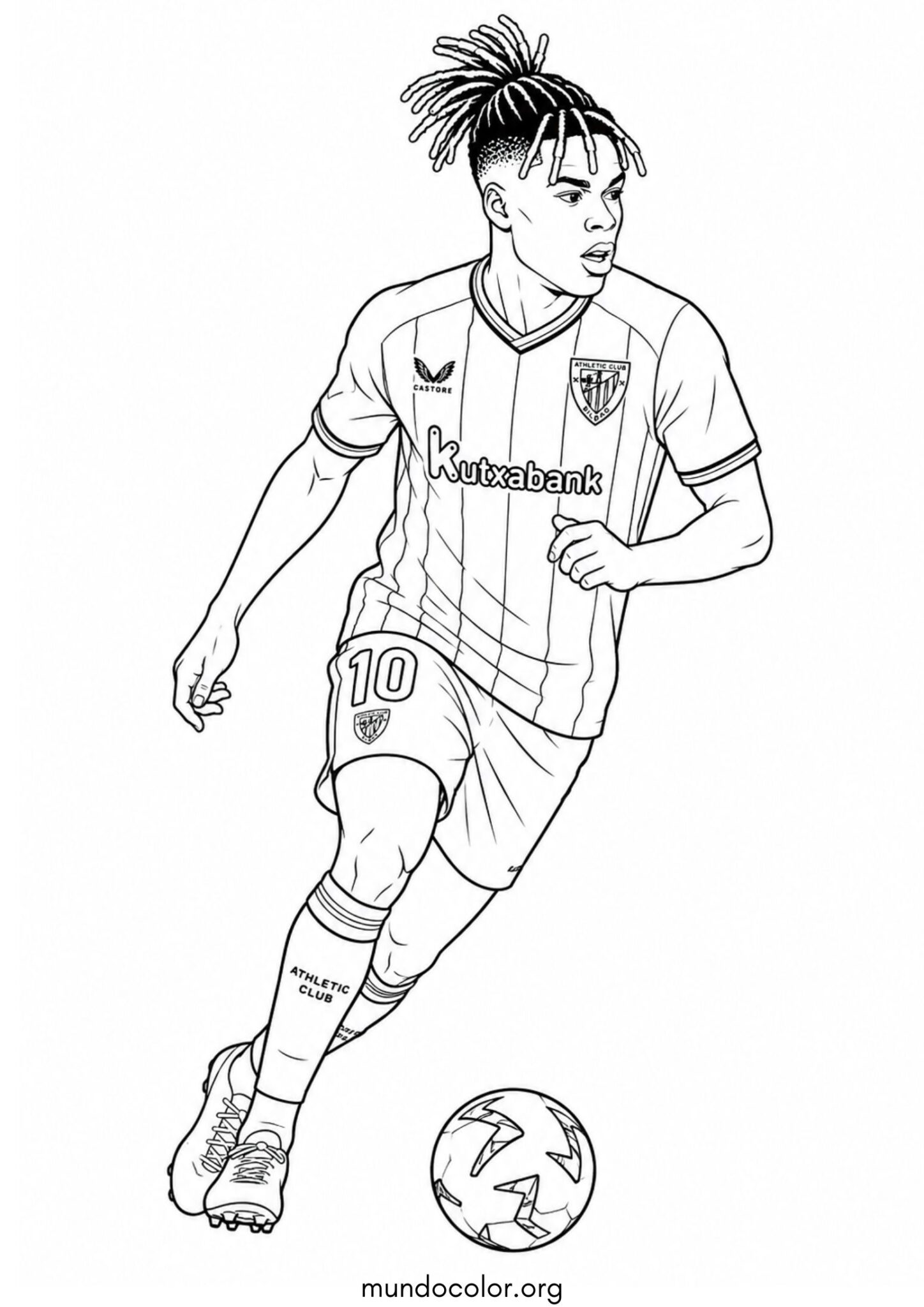 Dibujo de Nico Williams para colorear