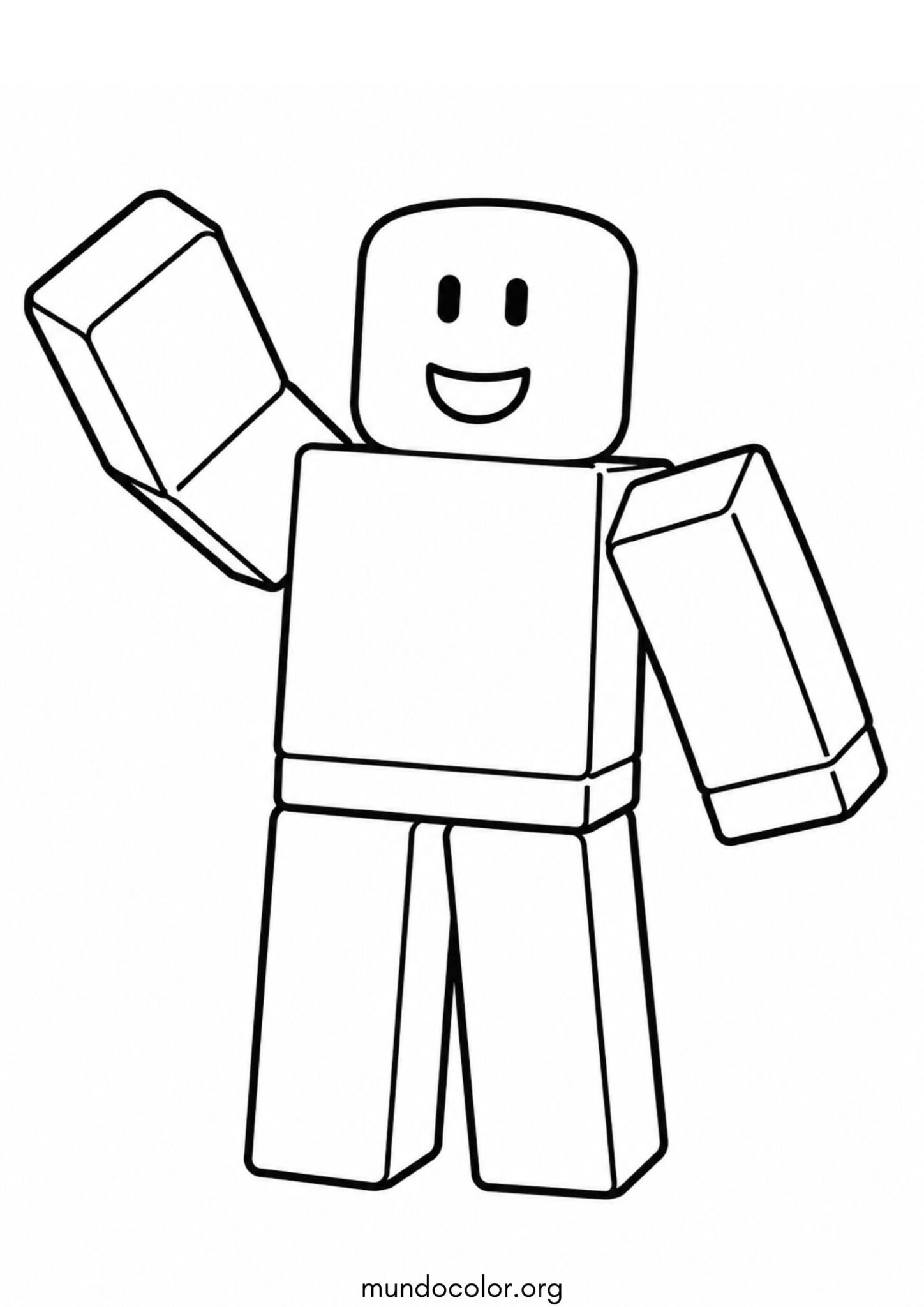 Dibujo de Noob de Roblox para colorear