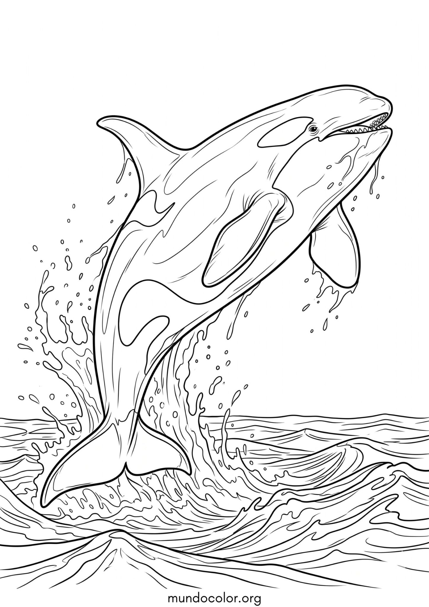 Dibujo de Orca para colorear