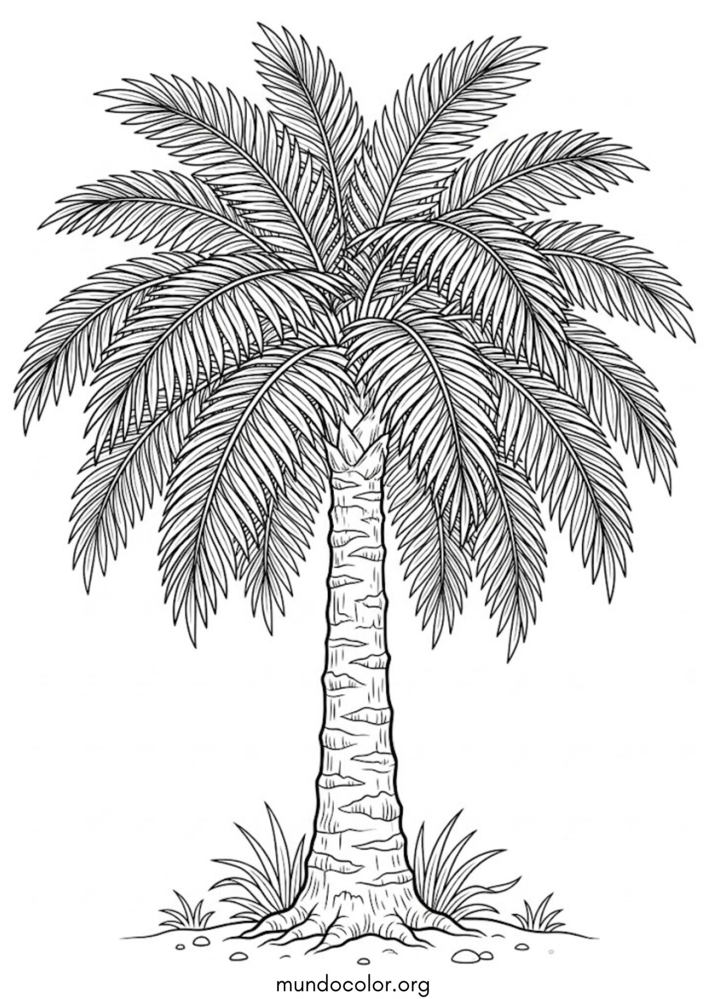 Dibujo de Palmera para colorear