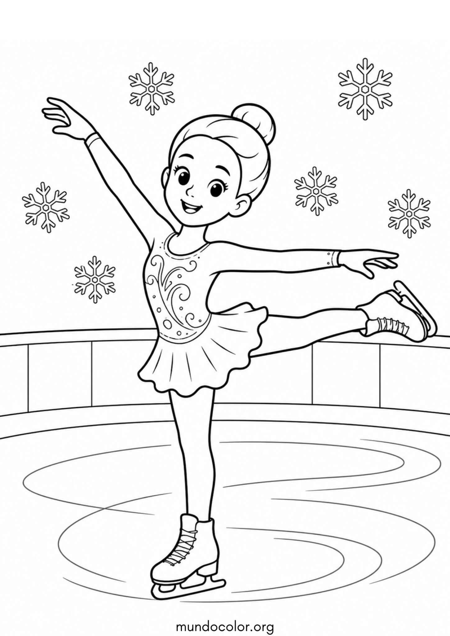 Dibujo de Patinaje artístico para colorear