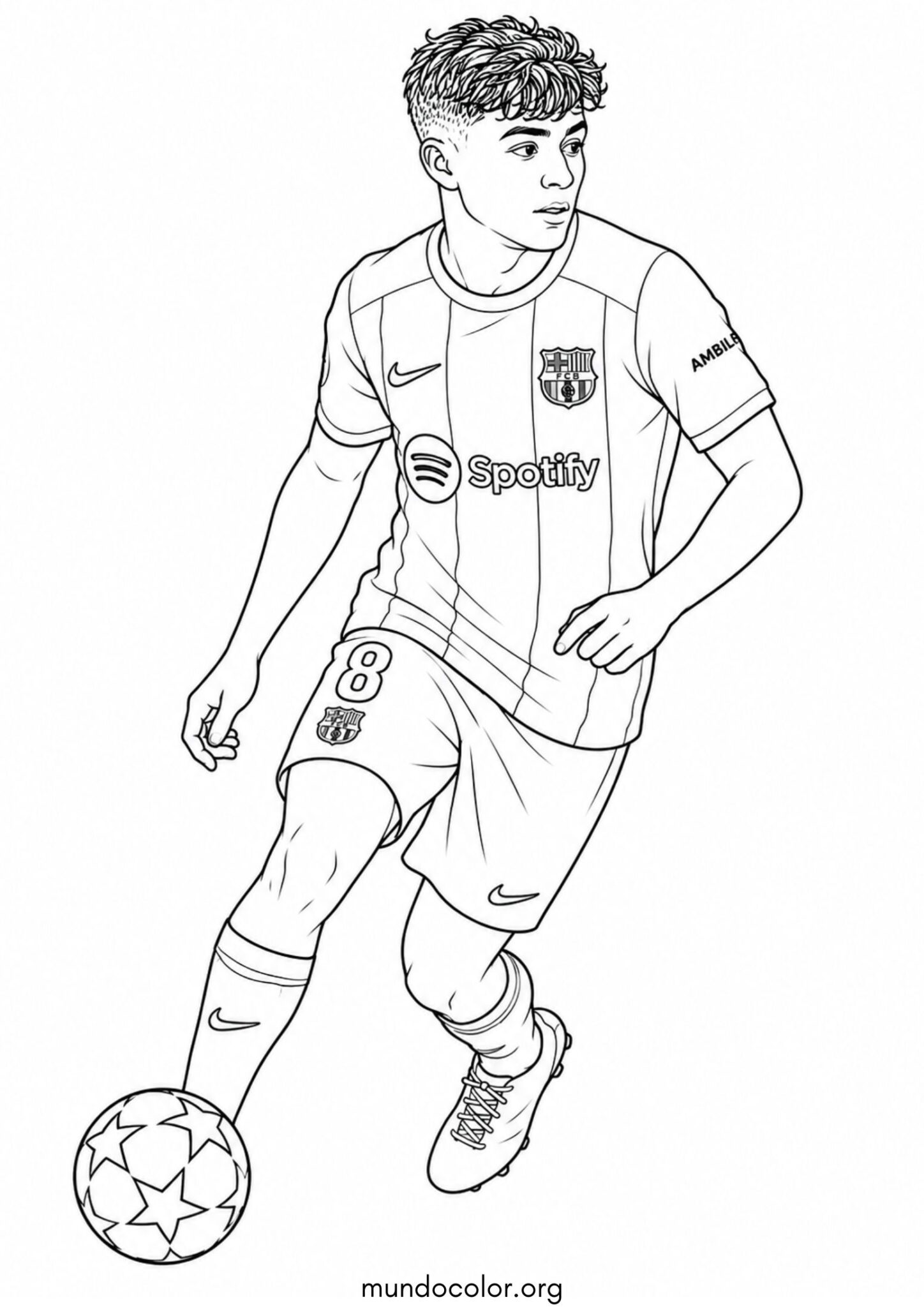 Dibujo de Pedri para colorear