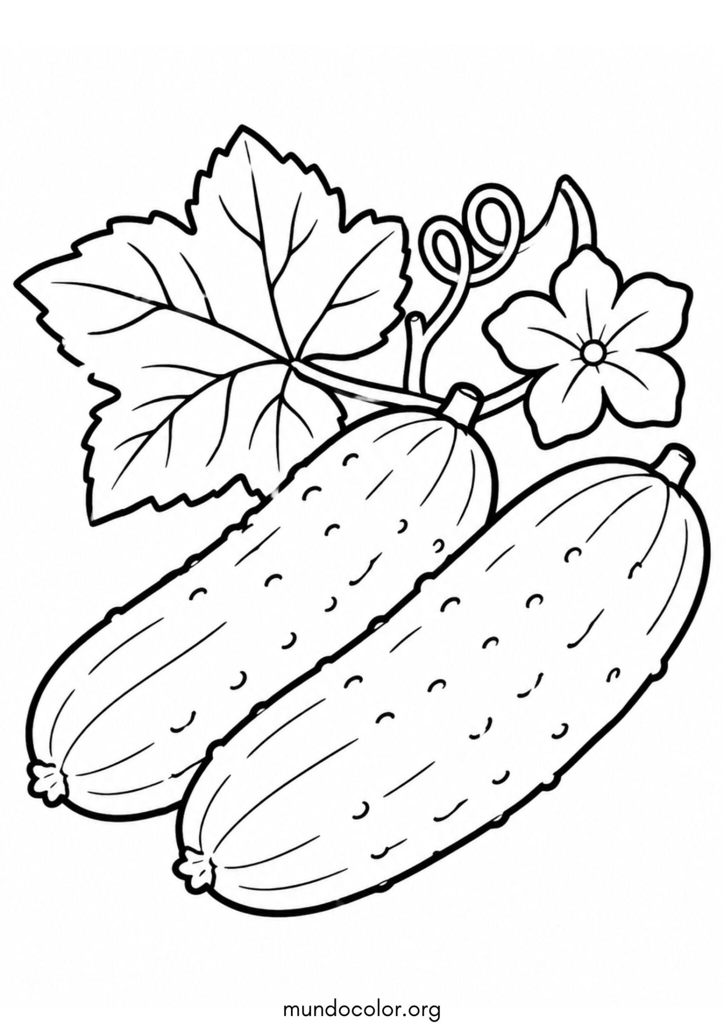 Dibujo de Pepinos 🥒 para colorear