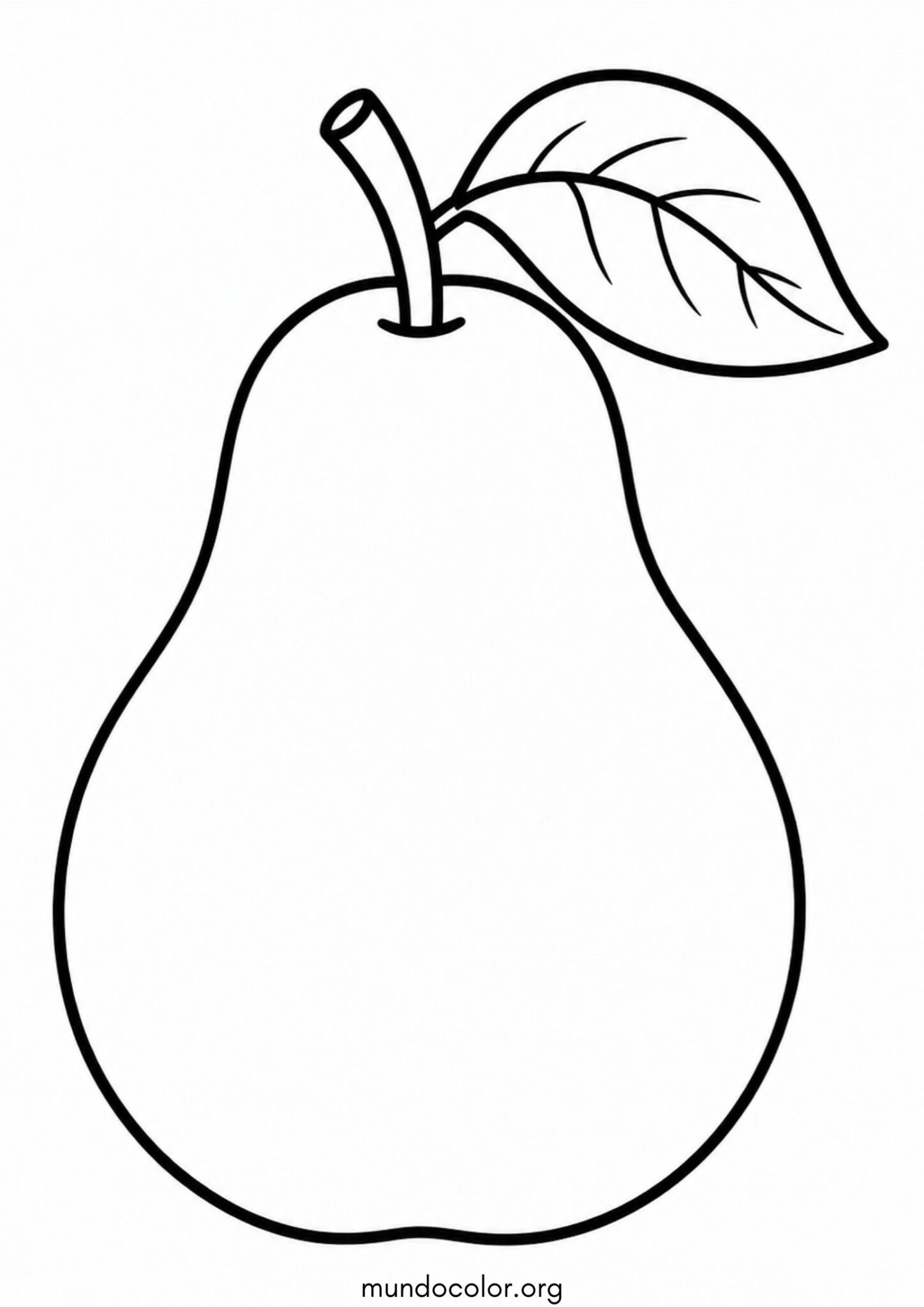 Dibujo de Pera 🍐 para colorear