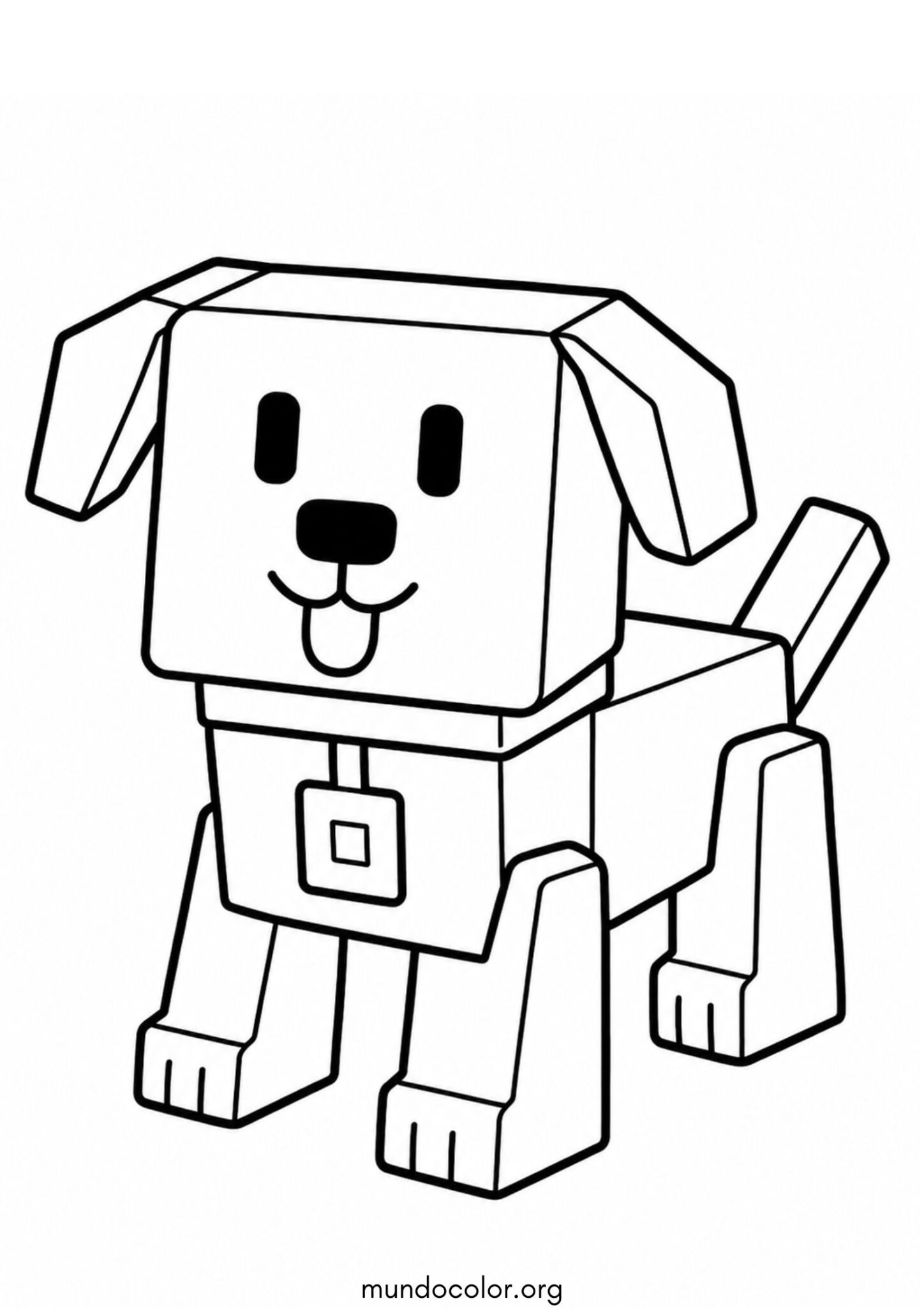 Dibujo de Perro de Roblox (Mascota) para imprimir Dibujo de Perro de Roblox (Mascota) para colorear