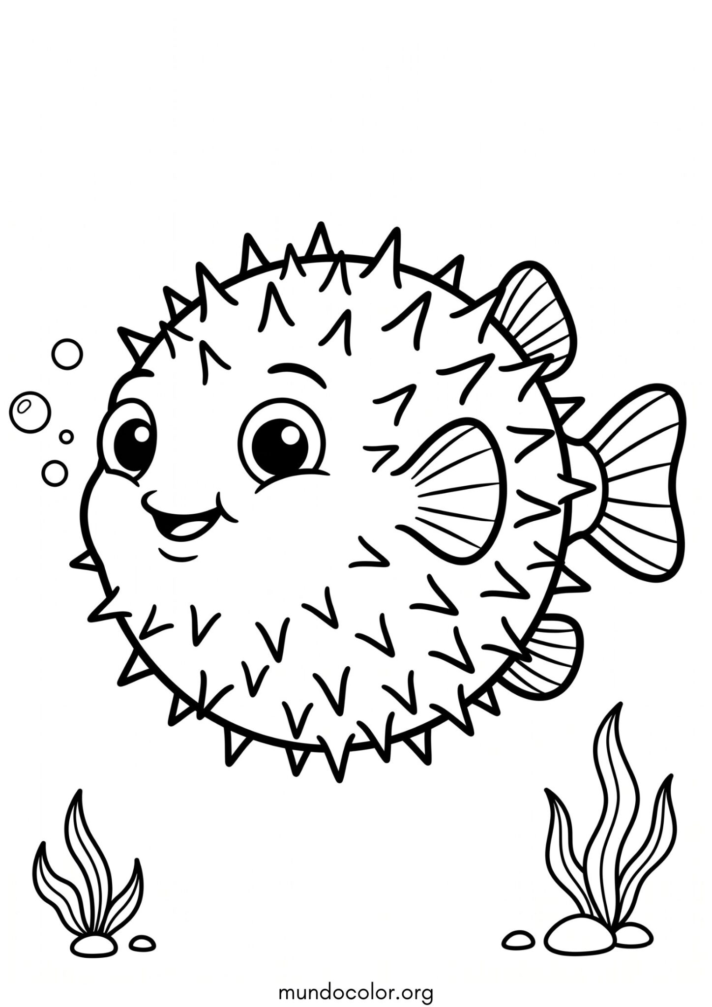 Dibujo de Pez globo para colorear