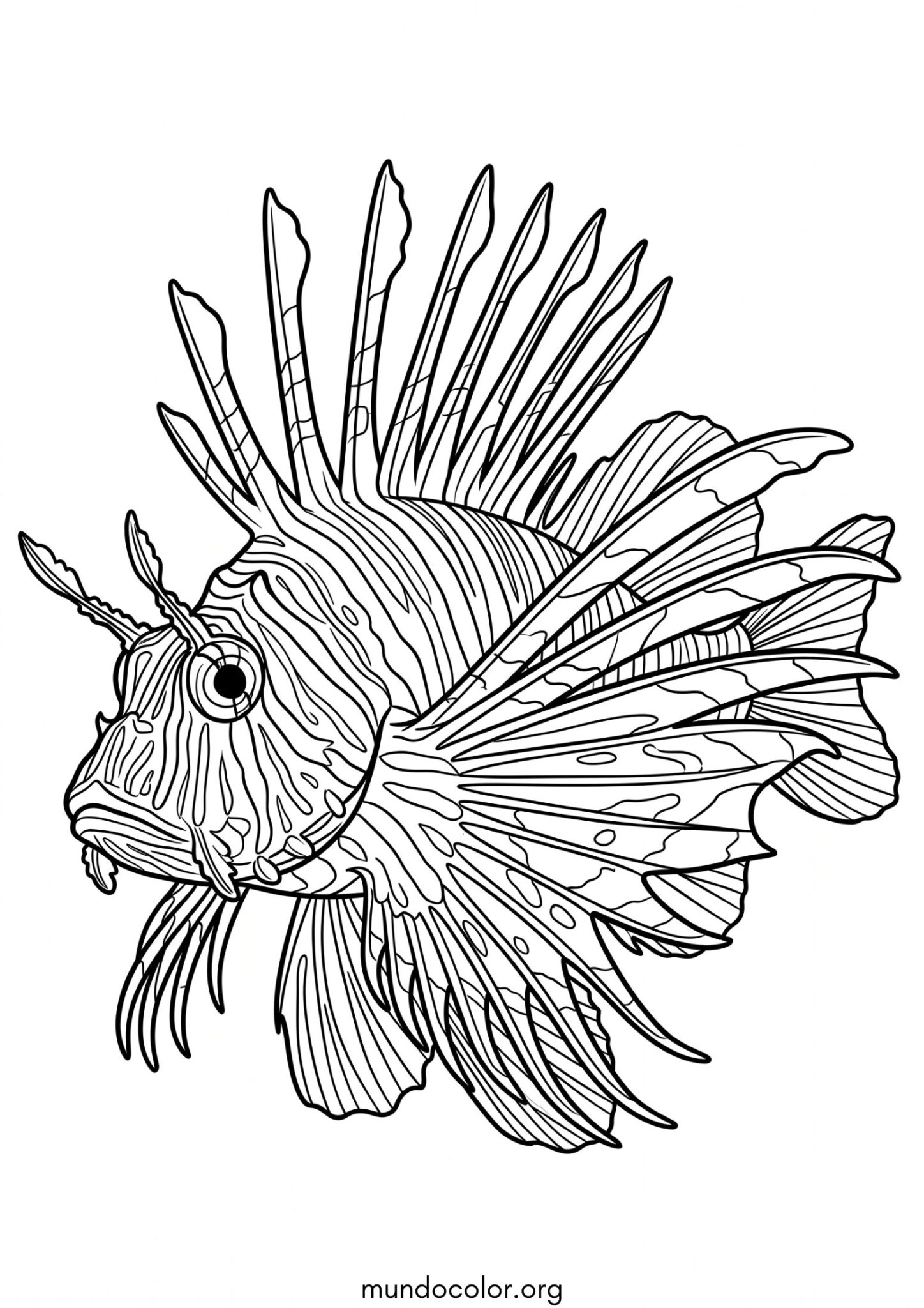 Dibujo de Pez león para colorear
