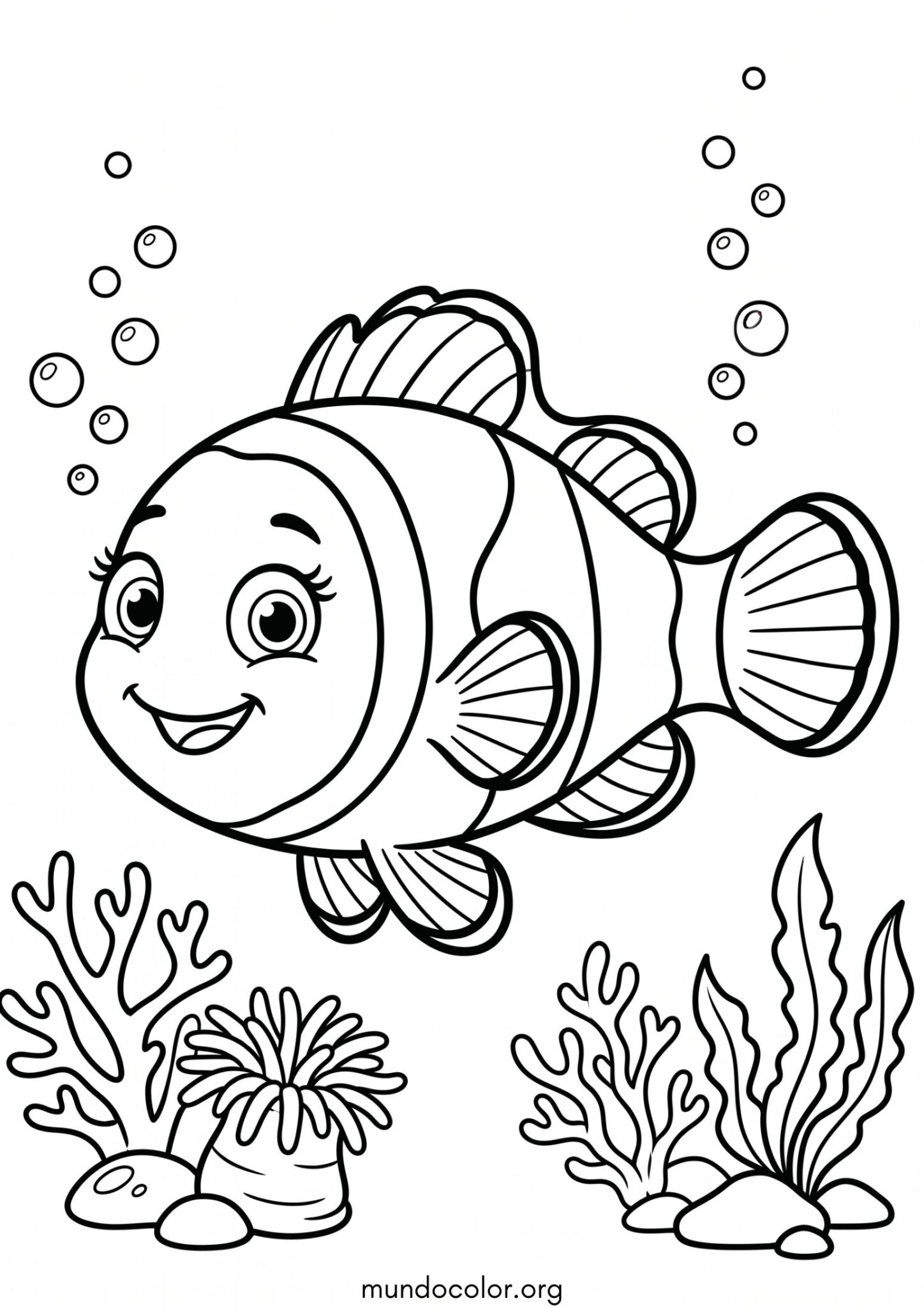 Dibujo de Pez payaso para colorear