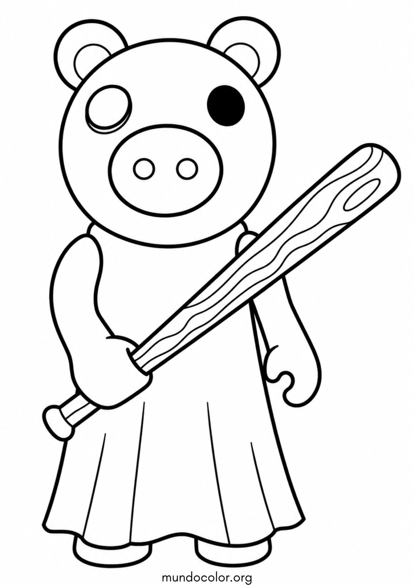 Dibujo de Piggy de Roblox para imprimir Dibujo de Piggy de Roblox para colorear