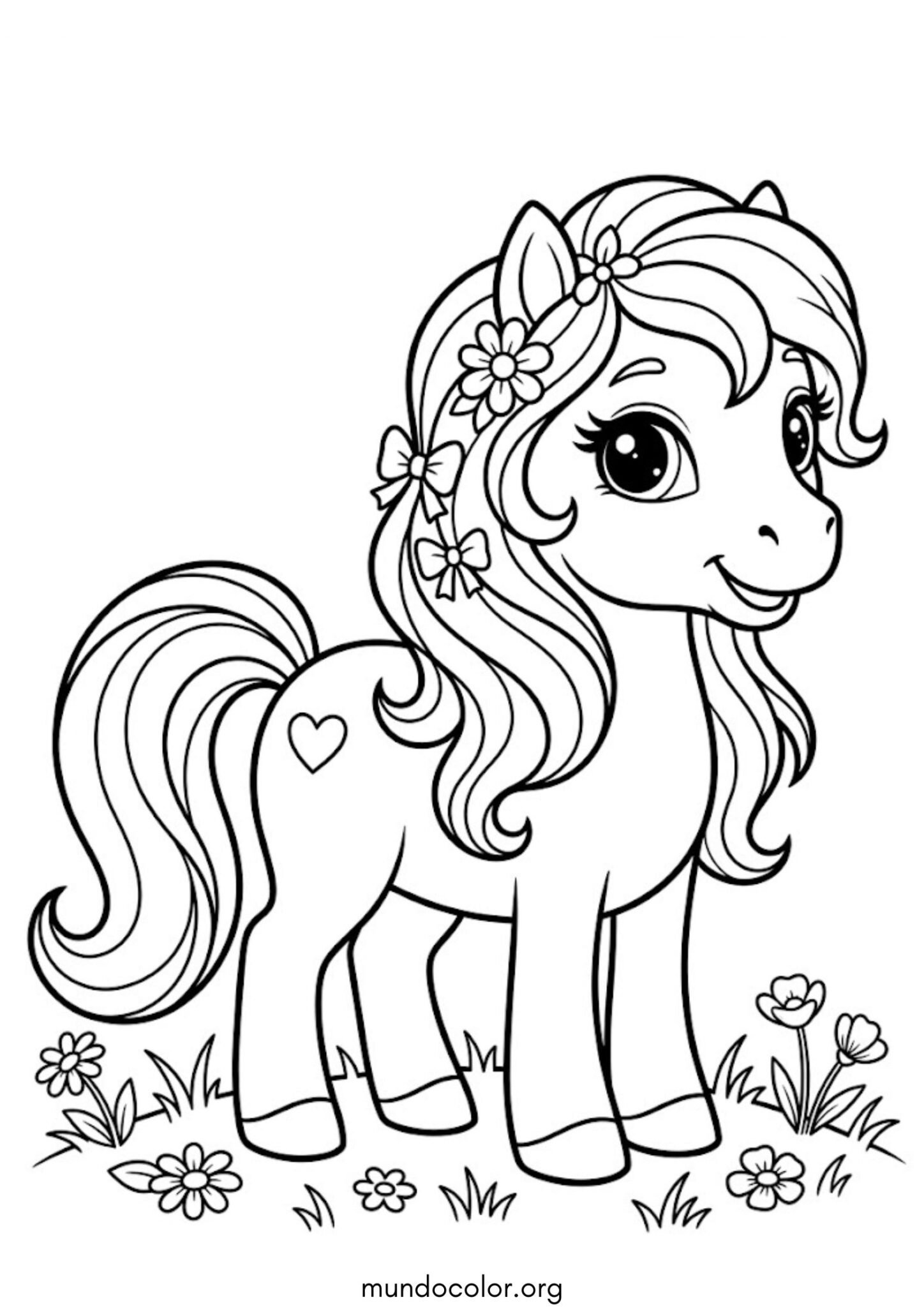 Dibujo de Poni para imprimir Dibujo de Poni para colorear