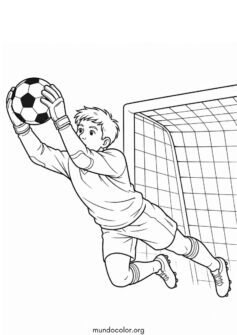 Portero parando el balón