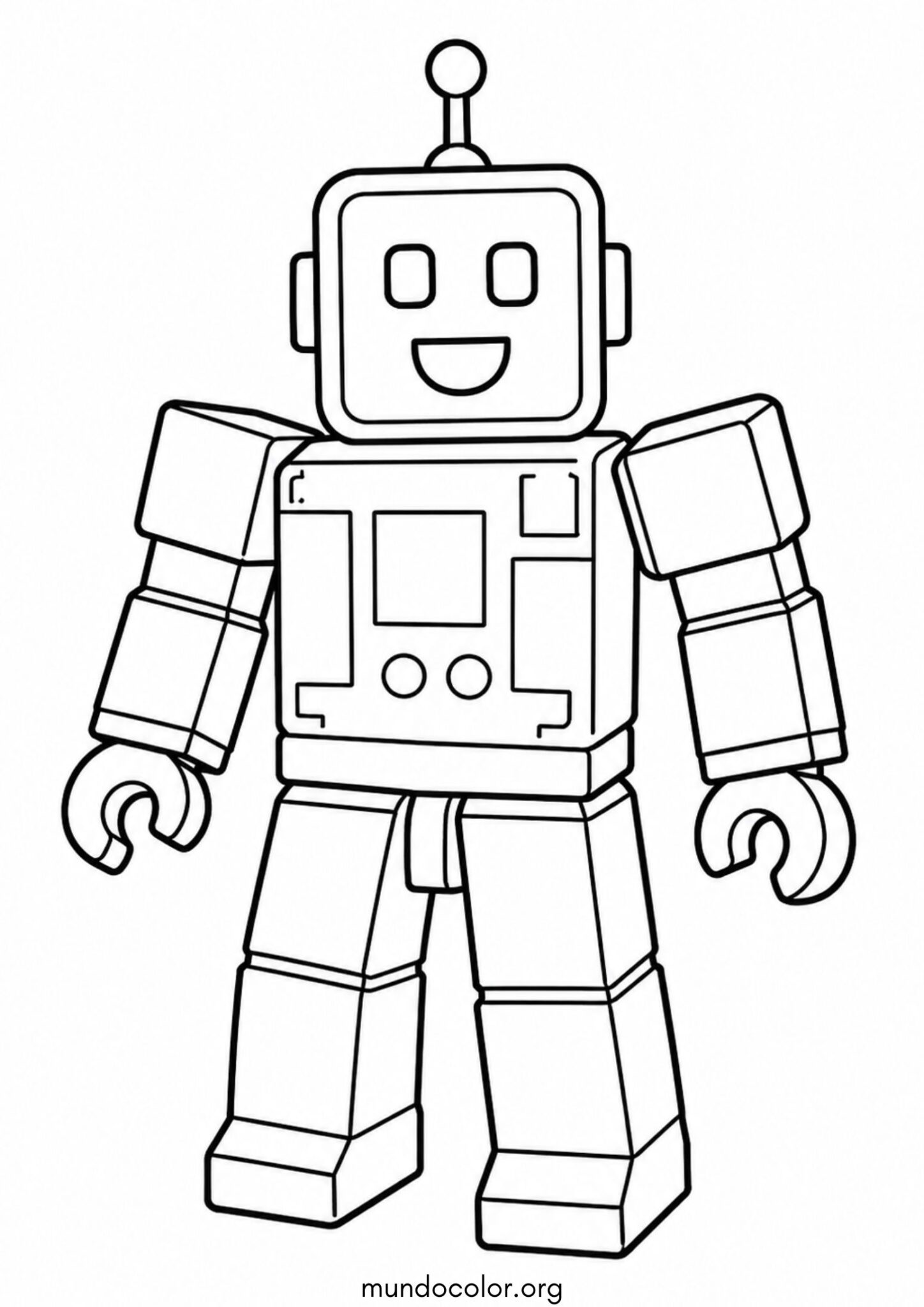 Dibujo de Robot de Roblox para imprimir Dibujo de Robot de Roblox para colorear