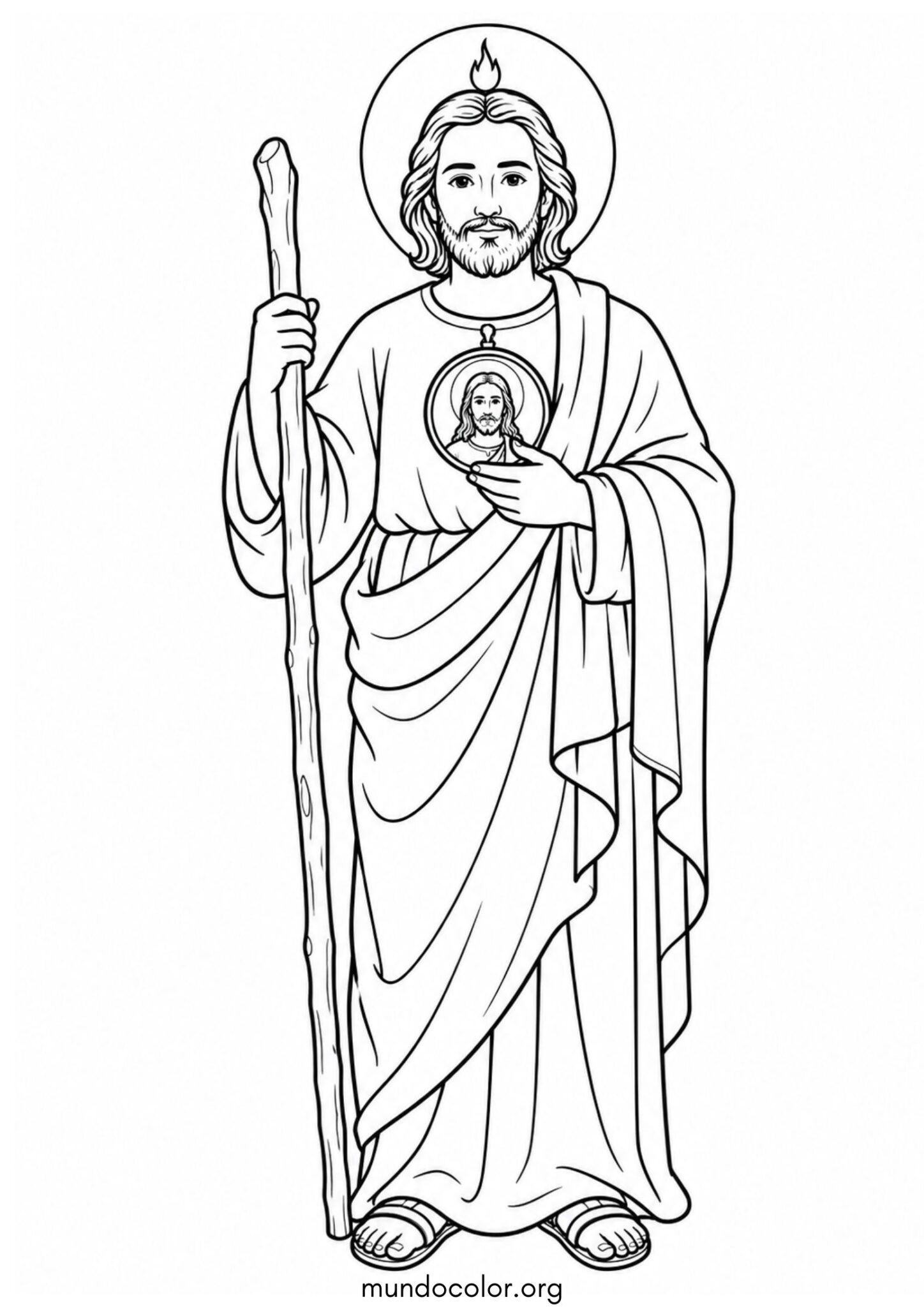 Dibujo de San Judas Tadeo para colorear
