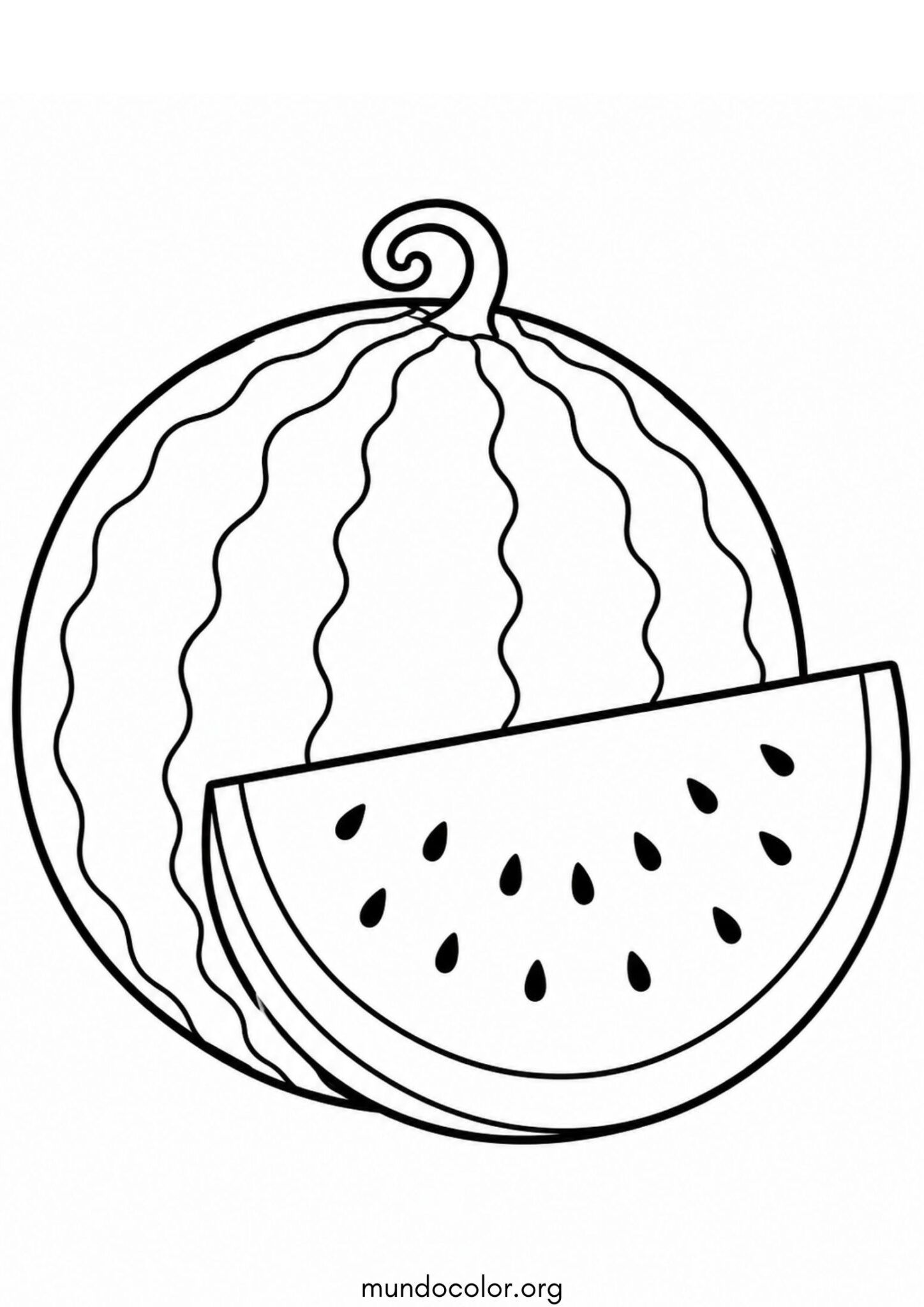 Dibujo de Sandía 🍉 para colorear
