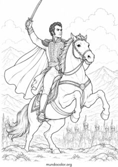 Simón Bolívar a caballo