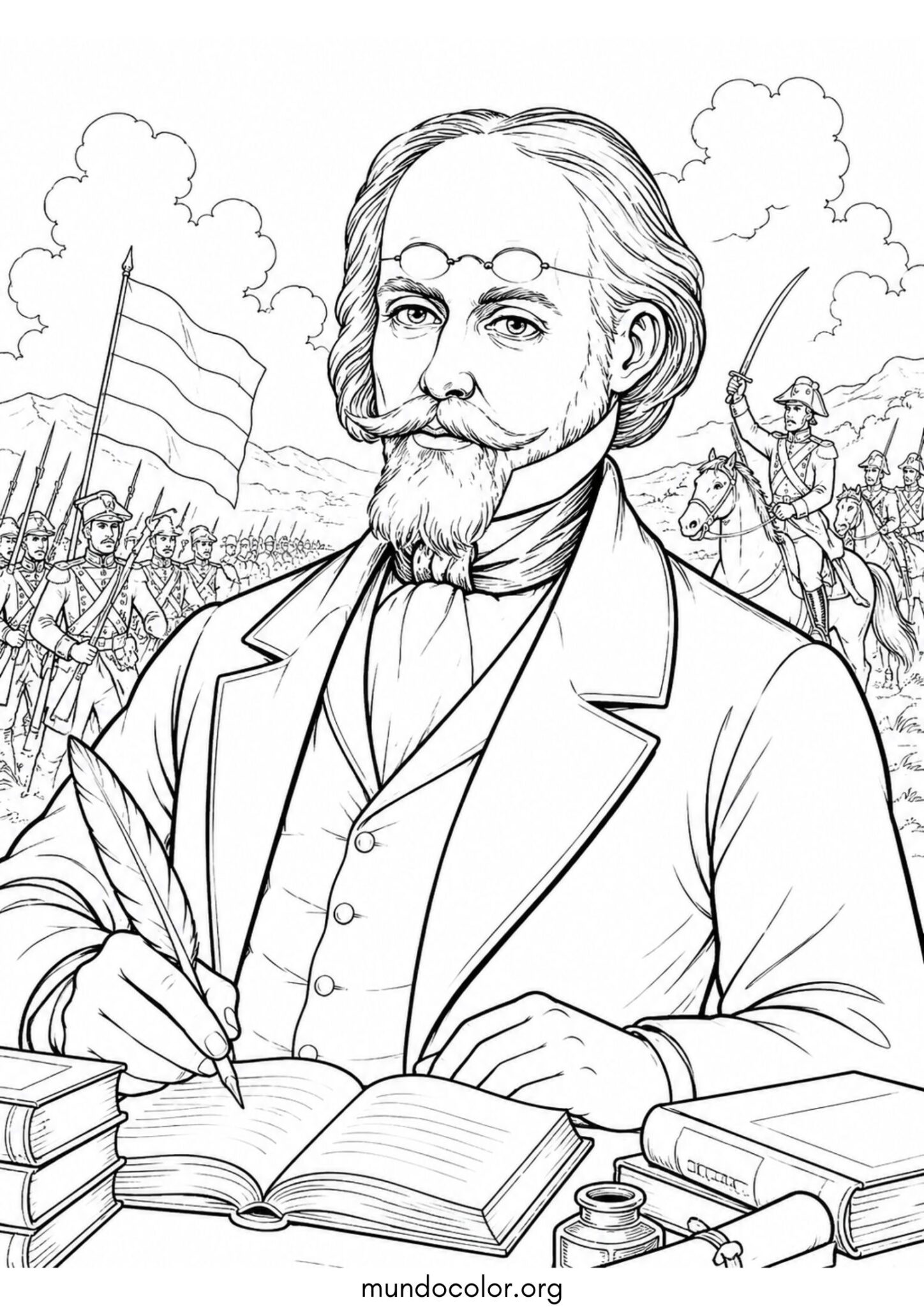 Dibujo de Simón Rodríguez para colorear