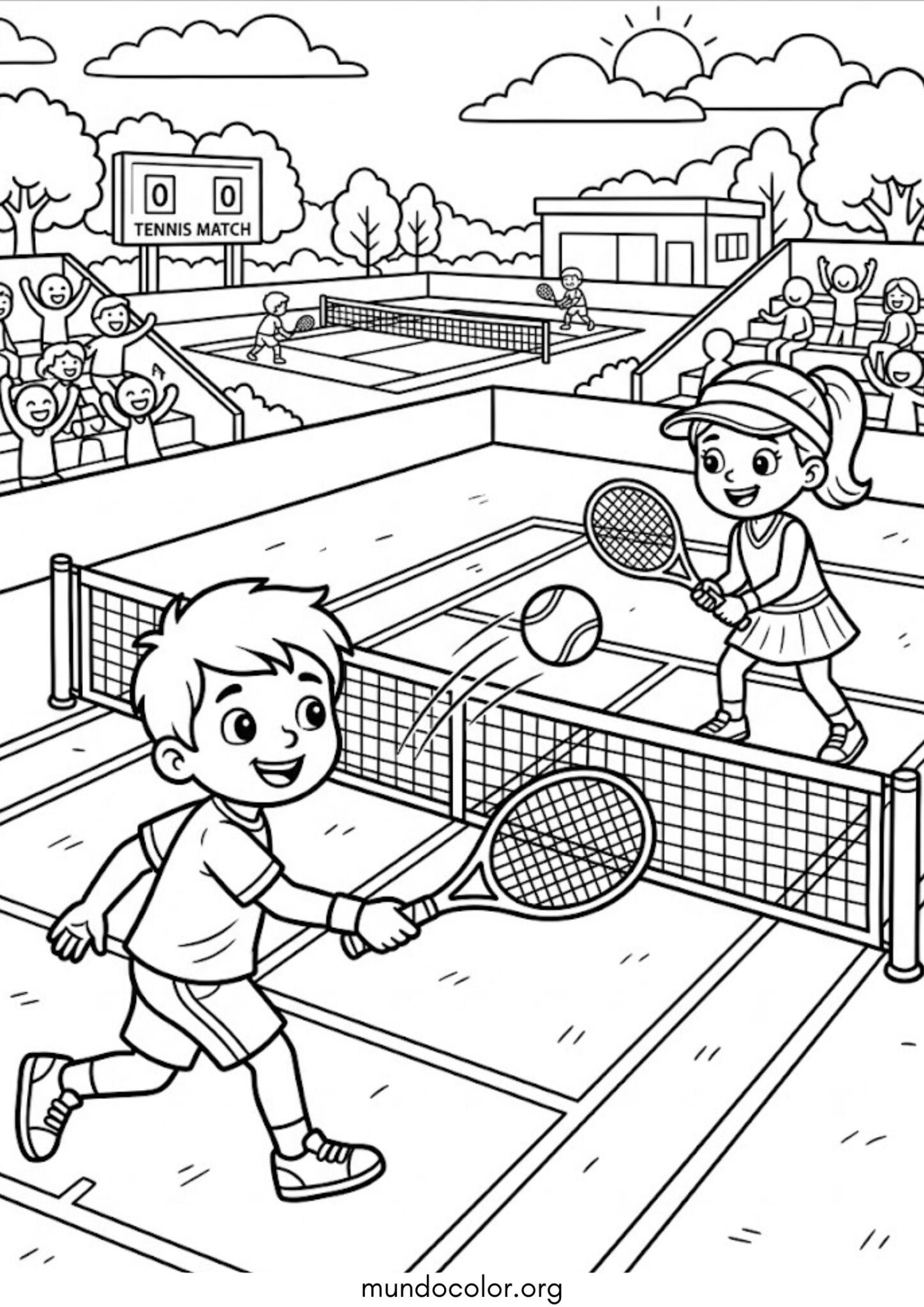 Dibujo de Tenis para colorear