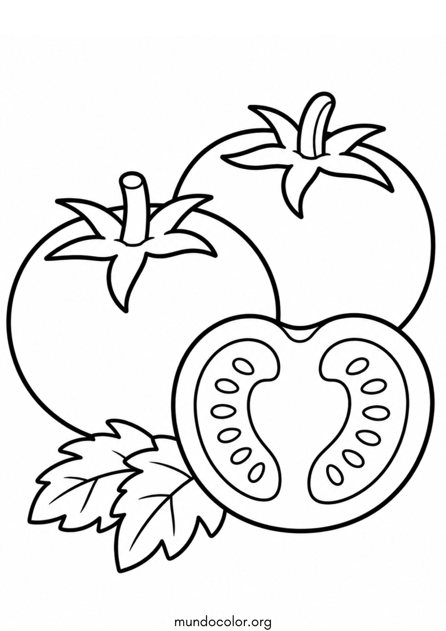 Dibujo de Tomates 🍅 para colorear