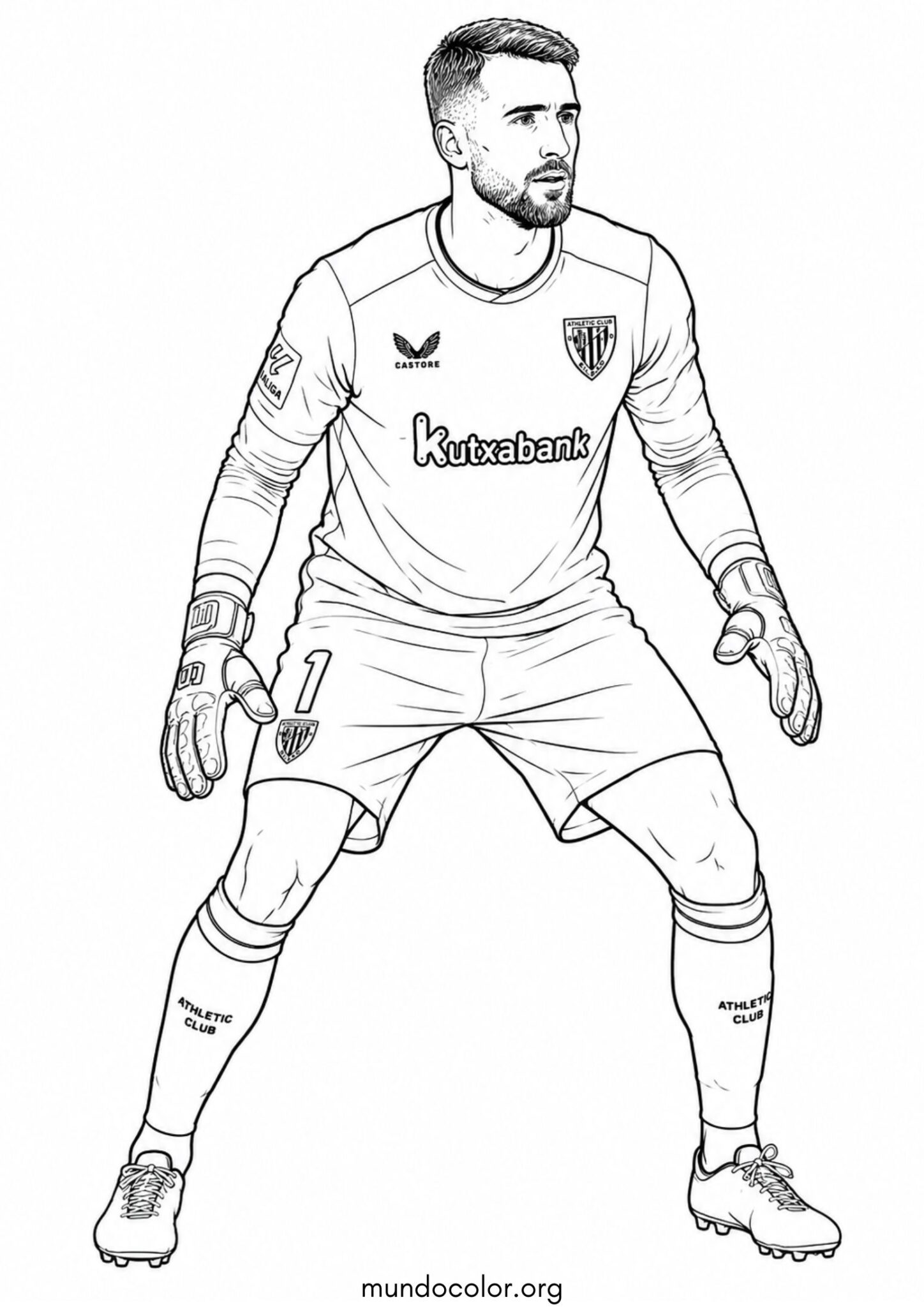 Dibujo de Unai Simón para colorear