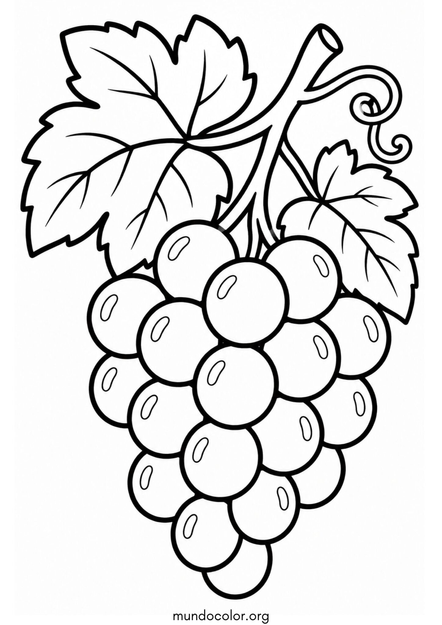 Dibujo de Uvas 🍇 para colorear