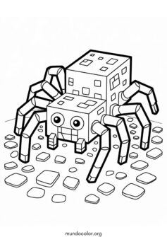 Araña de Minecraft