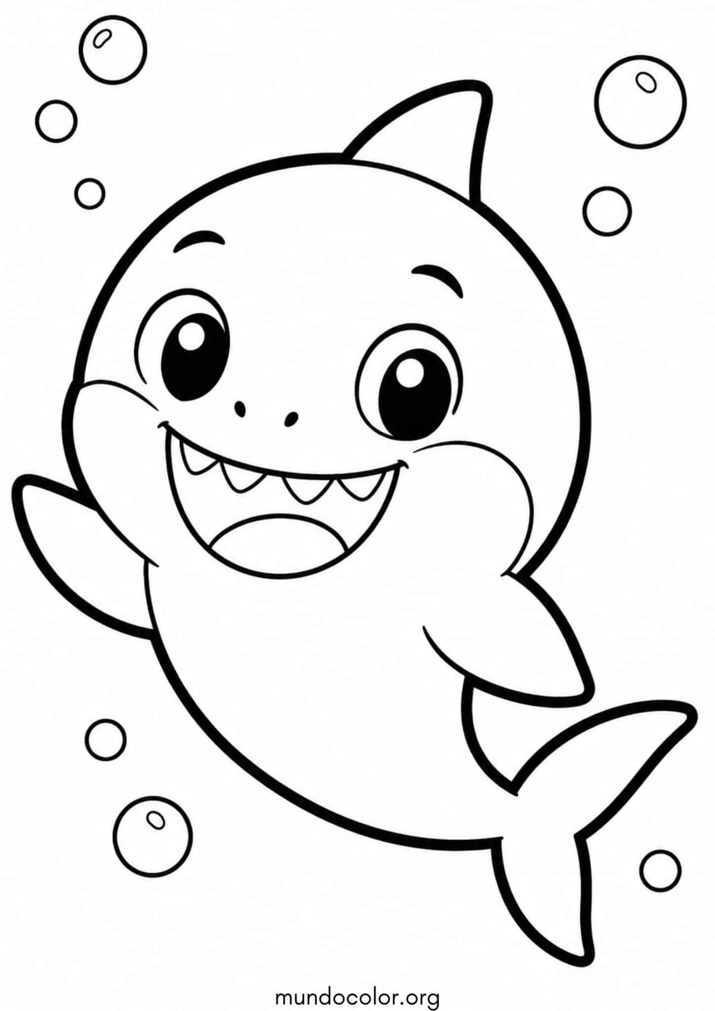 Dibujo de Baby Shark para colorear