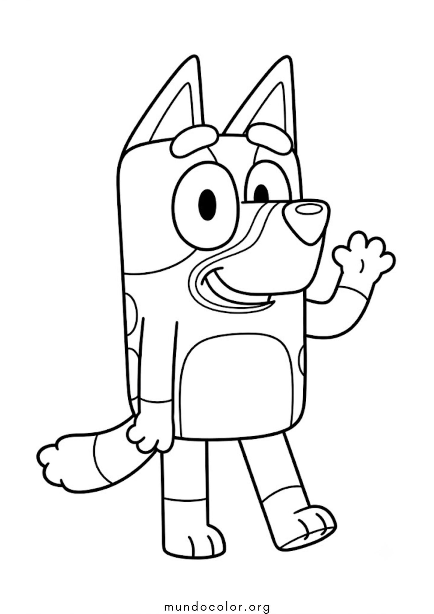 Dibujo de Bluey para imprimir Dibujo de Bluey para colorear