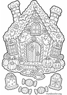 Casa de galleta de Halloween