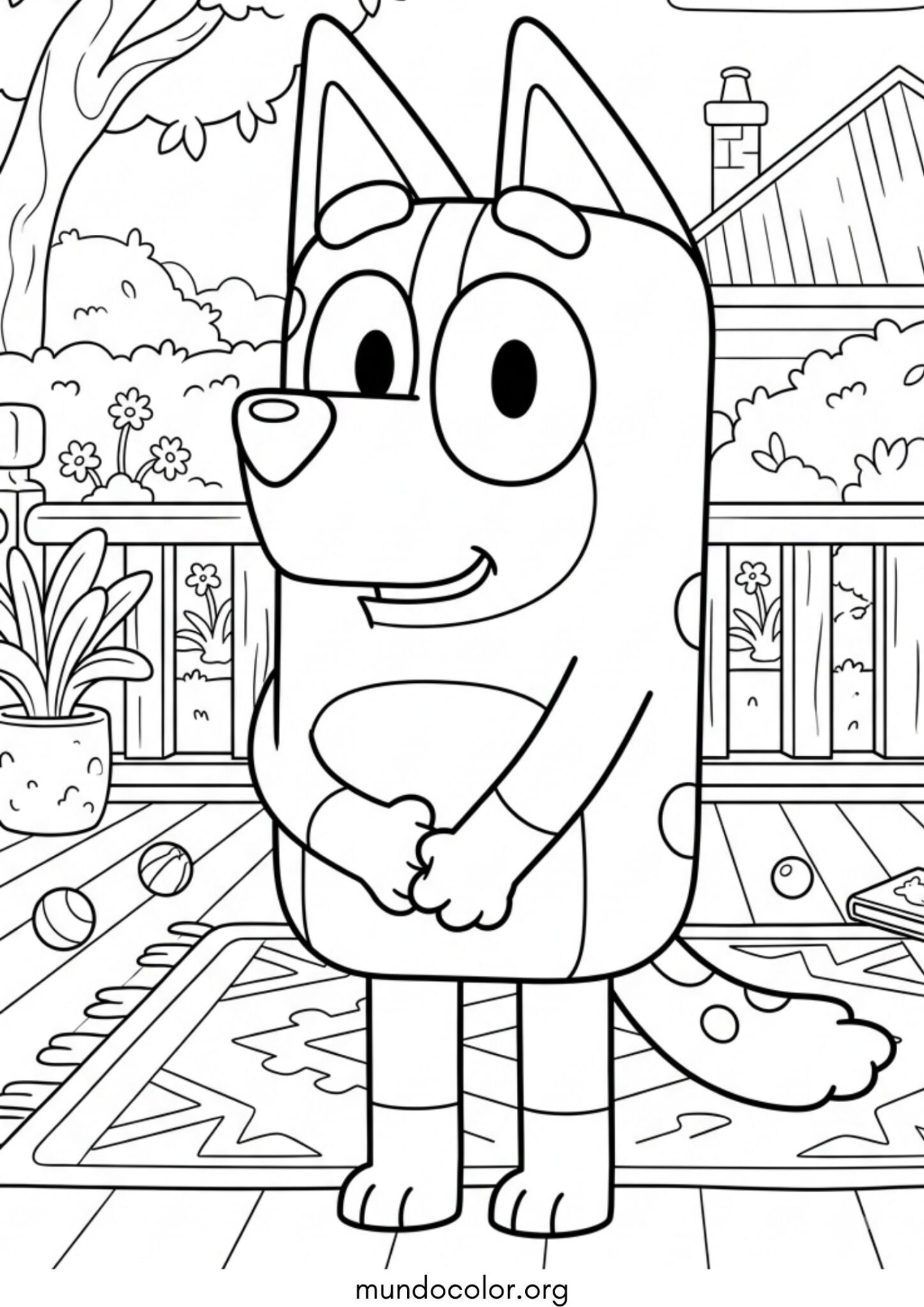 Dibujo de Chilli de Bluey para imprimir Dibujo de Chilli de Bluey para colorear