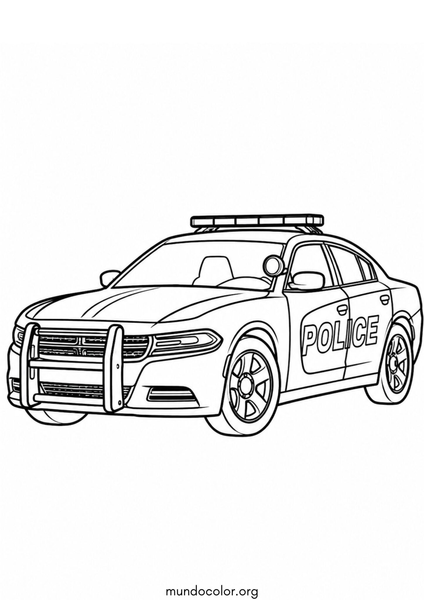 Dibujo de Coche de patrulla de policía para imprimir Dibujo de Coche de patrulla de policía para colorear