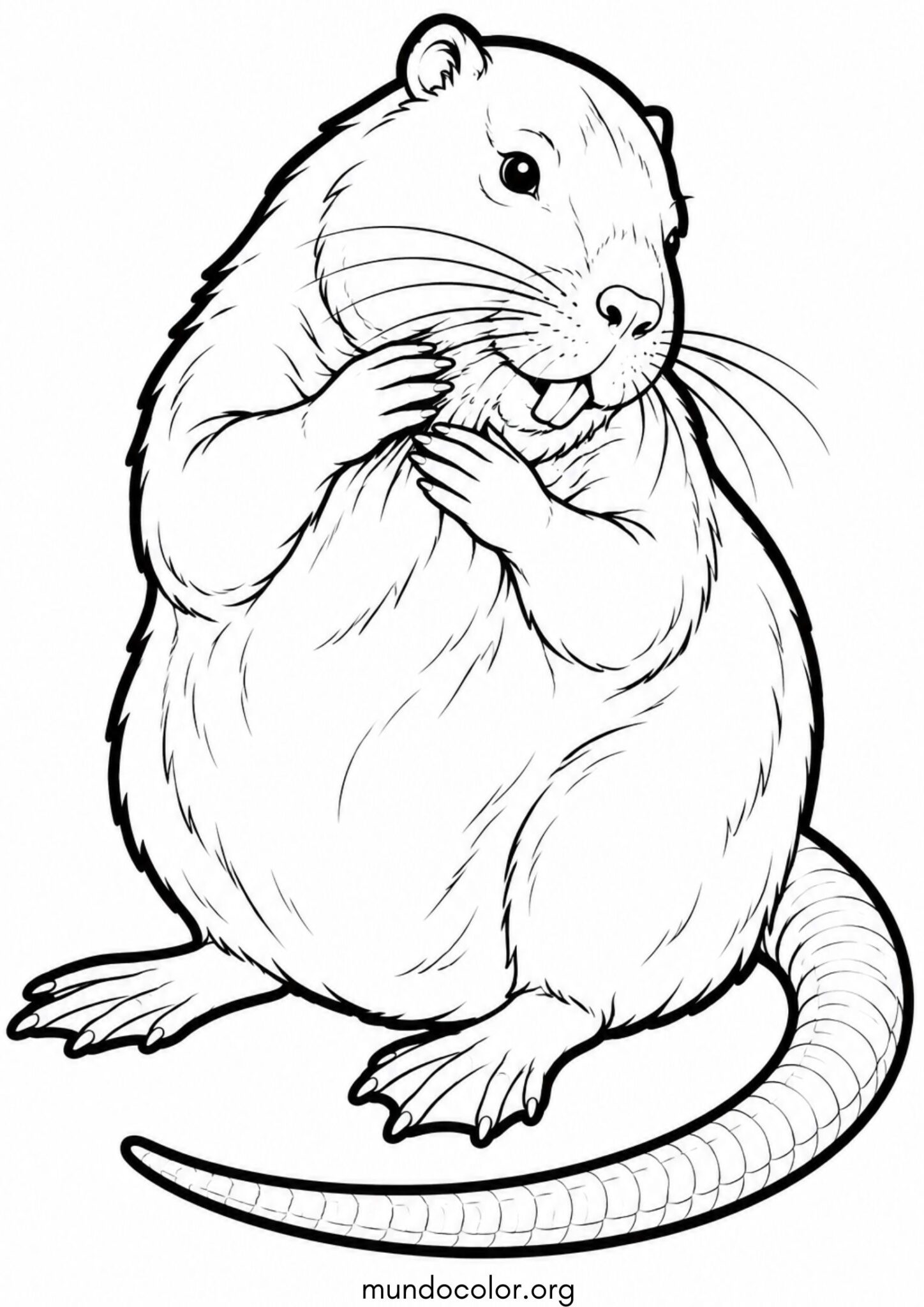 Dibujo de Coipo para colorear