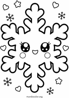 Copo de nieve kawaii