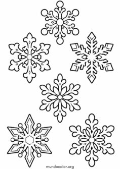 Copos de nieve bonitos