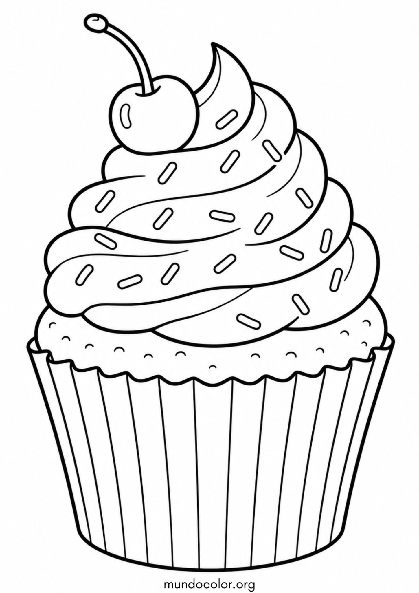 Dibujo de Cupcake para colorear