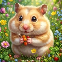 Dibujos de Hámster para Colorear 🐹 Gratis en PDF e Imprimir en A4